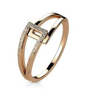 Šperky4U Zlacený ocelový prsten - velikost 49 - OPR1894-49