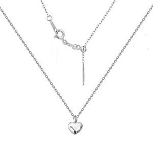 NUBIS® Dětský stříbrný náhrdelník se srdíčkem Crystals from Swarovski® Crystal - NB-031-CR
