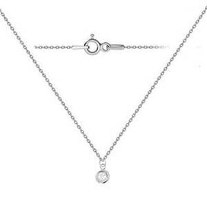 NUBIS® Dětský stříbrný náhrdelník s kamínkem Crystals from Swarovski® Crystal - NB-040-CR