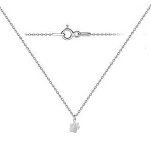 NUBIS® Dětský stříbrný náhrdelník s tlapičkou - NB-013