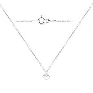 NUBIS® Stříbrný náhrdelník se srdíčkem - NB-0407