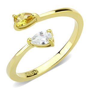 Šperky4U Zlacený ocelový prsten, vel. 50 - velikost 50 - AL-0115-50