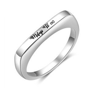Spikes USA Ocelový prsten s možností rytiny, vel. 55 - velikost 55 - OPR1907-55