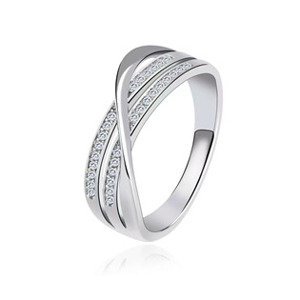 NUBIS® Stříbrný prsten se zirkony - velikost 51 - NB-5097-51