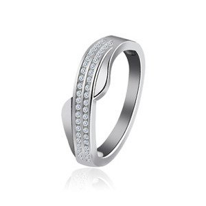 NUBIS® Stříbrný prsten se zirkony - velikost 54 - NB-5098-54