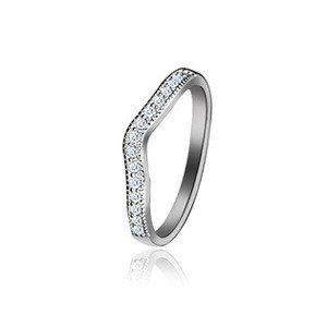 NUBIS® Stříbrný prsten se zirkony - velikost 55 - NB-5099-55