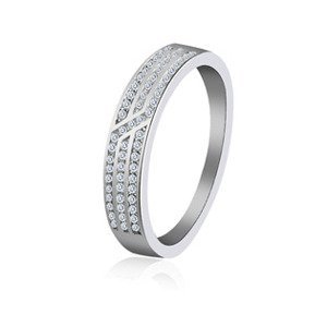 NUBIS® Stříbrný prsten se zirkony - velikost 59 - NB-5100-59
