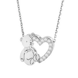 NUBIS® Stříbrný náhrdelník s medvídkem - NB-2255