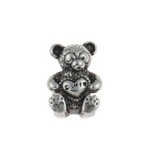 Šperky4U Navlékací ocelový přívěšek korálek - medvídek - K0111