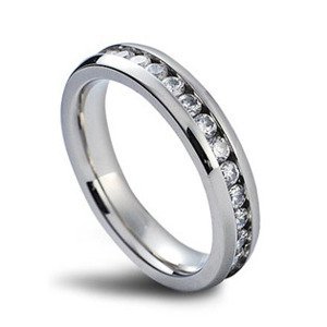 NUBIS® Dámský prsten se zirkony - velikost 44 - NSS1004-44