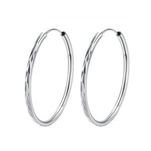 NUBIS® Stříbrné náušnice kruhy 30 mm - NB-3661-30