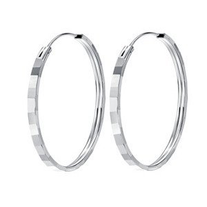 NUBIS® Stříbrné náušnice kruhy 30 mm - NB-3658-30