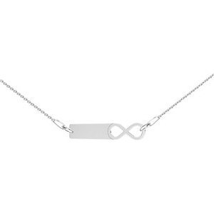 NUBIS® Stříbrný náhrdelník s destičkou - NB-0435