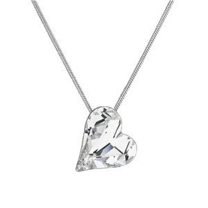 EVOLUTION GROUP CZ Stříbrný náhrdelník krystal srdce - 72071.1