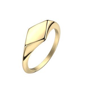 Spikes USA Zlacený ocelový prsten s možností rytiny - velikost 60 - OPR1910-60