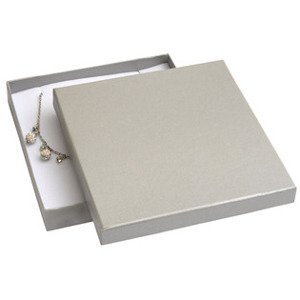 Šperky4U Velká dárková krabička - stříbřitě šedá - KR0399-ST