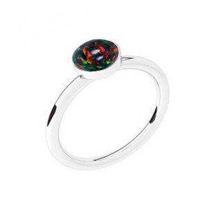 NUBIS® Stříbrný prsten s opálem - velikost 52 - NBP42-OP32-52