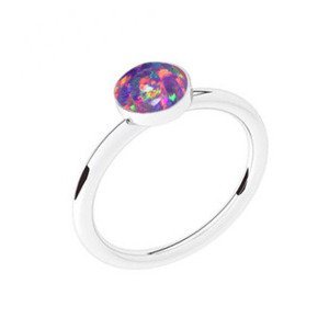 NUBIS® Stříbrný prsten s opálem - velikost 53 - NBP42-OP39-53