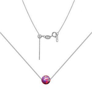 NUBIS® Stříbrný náhrdelník s opálem - kulička 6 mm - NBS01-OP39