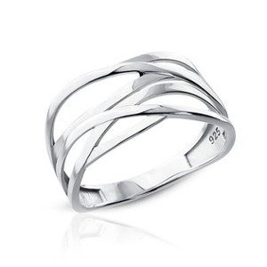 NUBIS® Stříbrný prsten - velikost 56 - NB-5512-56