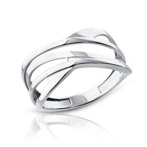 NUBIS® Stříbrný prsten - velikost 60 - NB-5504-60