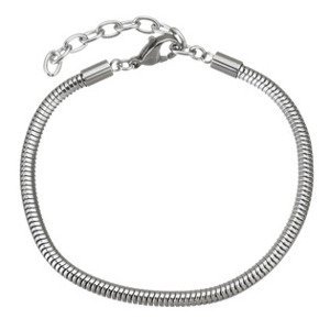 Šperky4U Ocelový náramek - had s prodloužením - LV9016