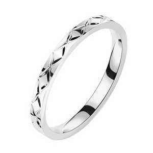 Šperky4U Ocelový prsten, šíře 2,5 mm - velikost 55 - OPR1912-55