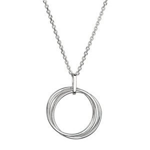 EVOLUTION GROUP CZ Stříbrný náhrdelník tři kroužky - 62001