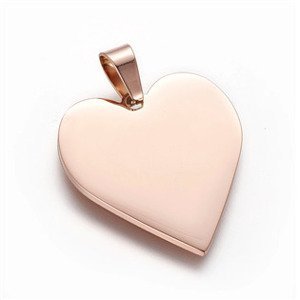 Šperky4U Zlacený ocelový přívěšek srdce - DR1323-RD