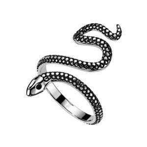 Šperky4U Ocelový prsten had - velikost 60 - OPR1929-60