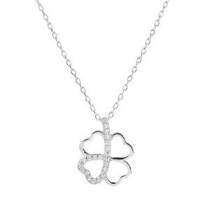 NUBIS® Stříbrný náhrdelník čtyřlístek - NB-2277
