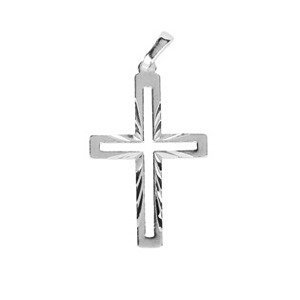 Šperky4U Stříbrný přívěšek - kříž - ZB31400