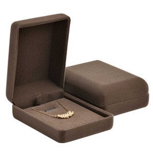 Šperky4U Semišová dárková krabička na přívěšek/náhrdelník - KR0442