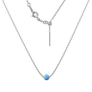 NUBIS® Ocelový opálový náhrdelník - kulička 5 mm - NBP97-OP26