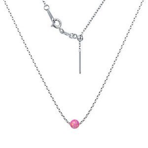 NUBIS® Ocelový opálový náhrdelník - kulička 5 mm - NBP97-OP22