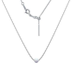 NUBIS® Ocelový opálový náhrdelník - kulička 5 mm - NBP97-OP17