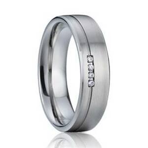 7AE AN1010 Dámský snubní prsten se zirkony - velikost 54 - AN1010-D-54