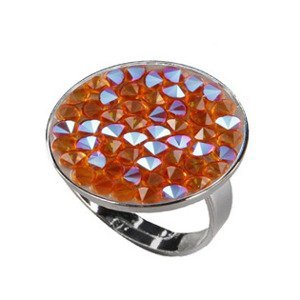 NUBIS® Prsten s krystaly Crystals from Swarovski® TANGERINE SHIMMER - LVX301-TAN
