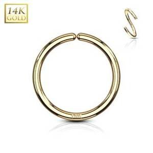 Šperky4U Zlatý piercing - kruh, Au 585/1000 - ZL01180-0809-YG