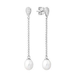 GAURA Perlové náušnice – bílé přírodní perly - GA1060