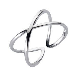 NUBIS® Překřížený stříbrný prsten - velikost universální - NB-5521
