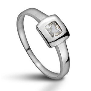 Šperky4U Stříbrný prsten se zirkonem, vel. 50 - velikost 50 - CS2009-50