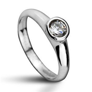 Šperky4U Stříbrný prsten se zirkonem, vel. 52 - velikost 52 - CS2022-52