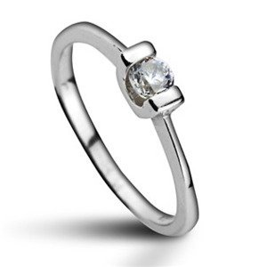 Šperky4U Stříbrný prsten se zirkonem, vel. 56 - velikost 56 - CS2017-56