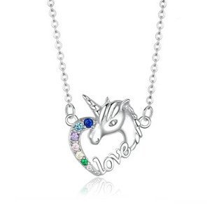 NUBIS® Stříbrný náhrdelník s jednorožcem - NB-2293