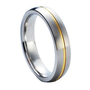 NUBIS® Pánský snubní prsten ocel, šíře 6 mm - velikost 58 - NSS1009-6-58