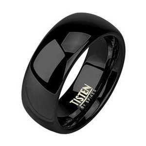 Spikes USA Snubní prsten TISTEN - černý, šíře 6 mm, vel. 65 - velikost 65 - TIS0004-6-65