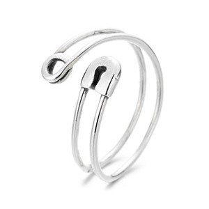 NUBIS® Stříbrný prsten zavrací špendlík - velikost universální - NB-5524