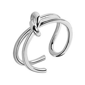 NUBIS® Dvojitý stříbrný prsten uzlík - velikost universální - NB-5530