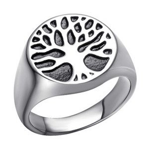 Šperky4U Ocelový prsten strom života - velikost 57 - OPR1891-57